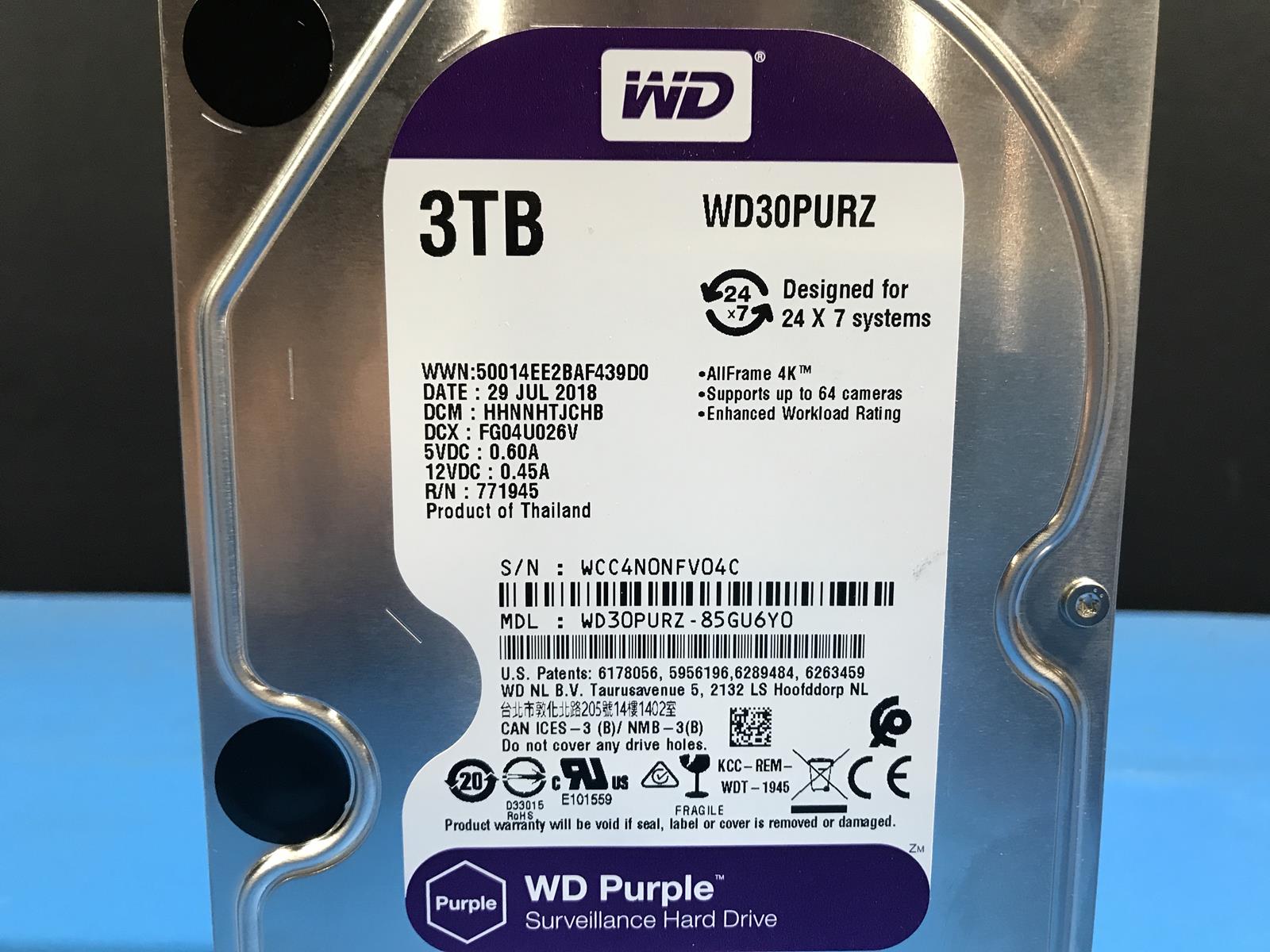 Western Digital WD30PURZ 3Tb 5.4K 6Gb/s 3.5